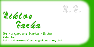 miklos harka business card